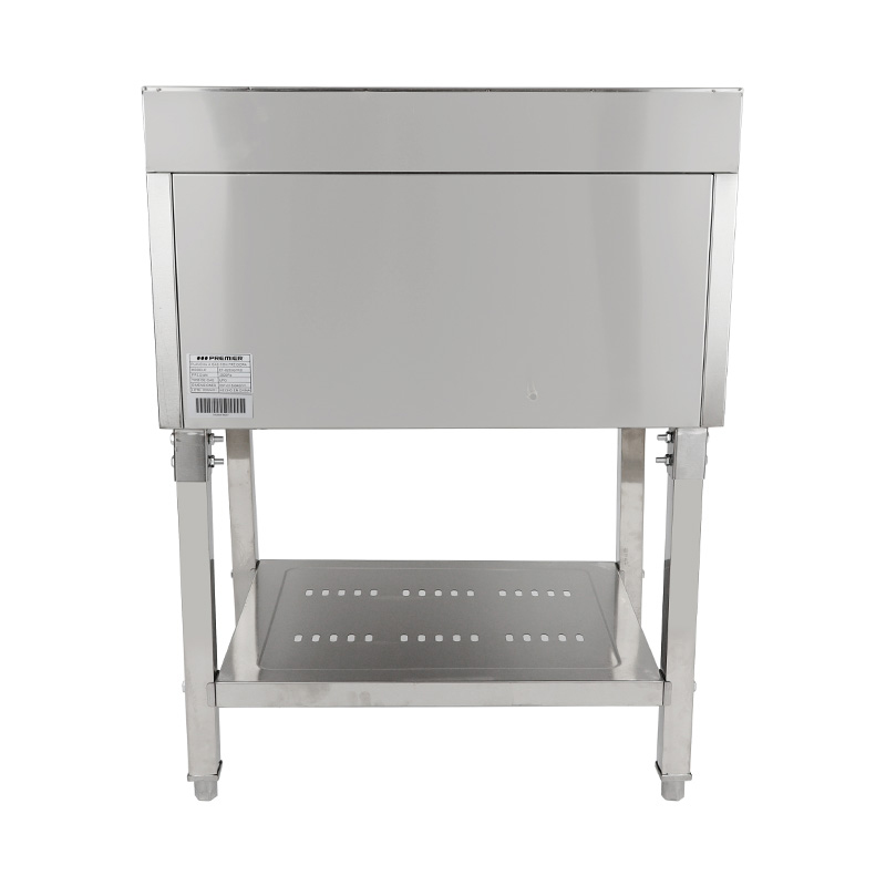 Stand-Grillplatte und Fritteuse aus Edelstahl mit flachem Plattenmuster, Erdgas/LPG
