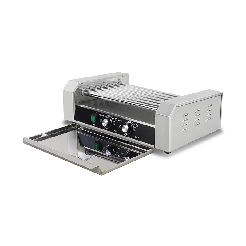 Elektrische Hot-Dog-Roller-Grillmaschine aus Edelstahl