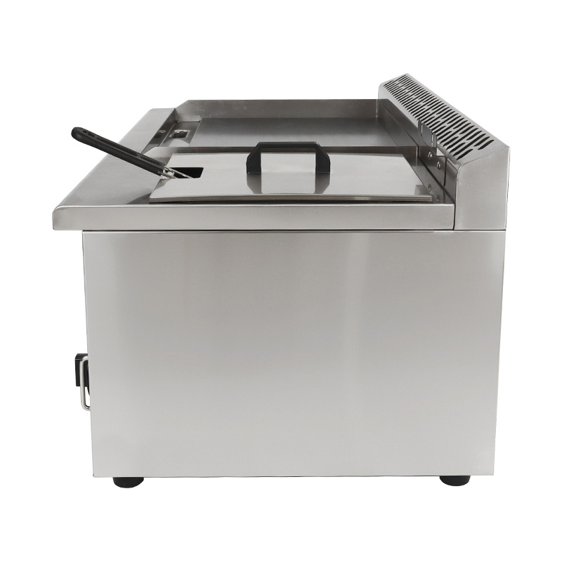 Edelstahl-Erdgas/LPG-Grillplatte für Gewerbeküchen mit Fritteuse