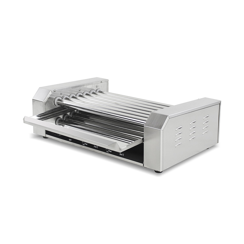 Elektrische Hot-Dog-Roller-Grillmaschine aus Edelstahl