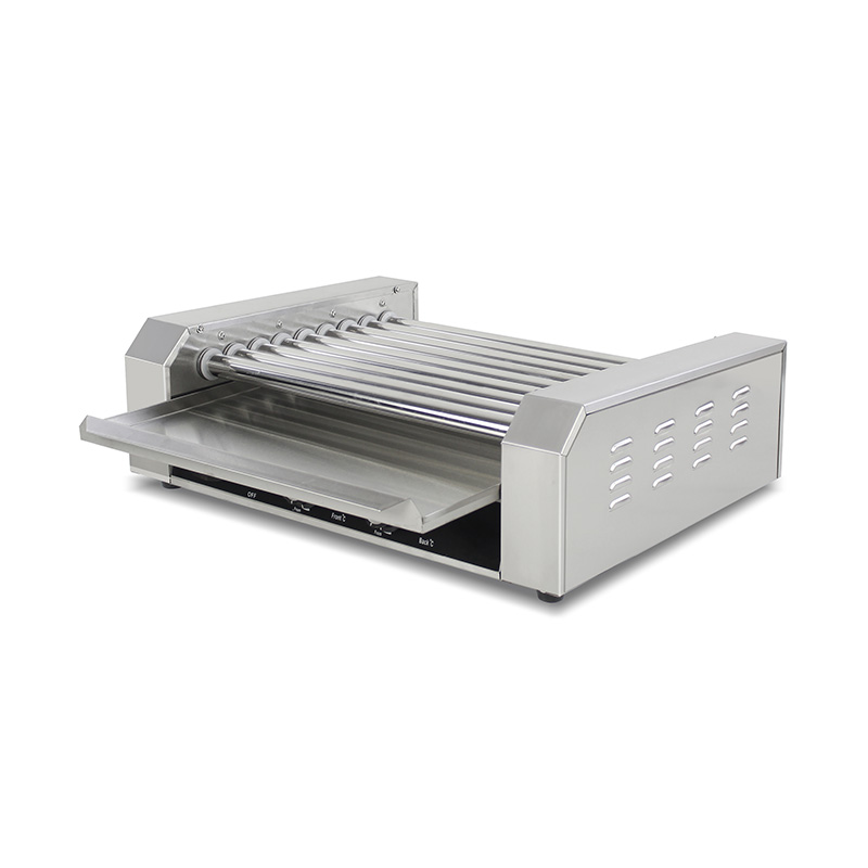 Elektrische Hot-Dog-Roller-Grillmaschine aus Edelstahl