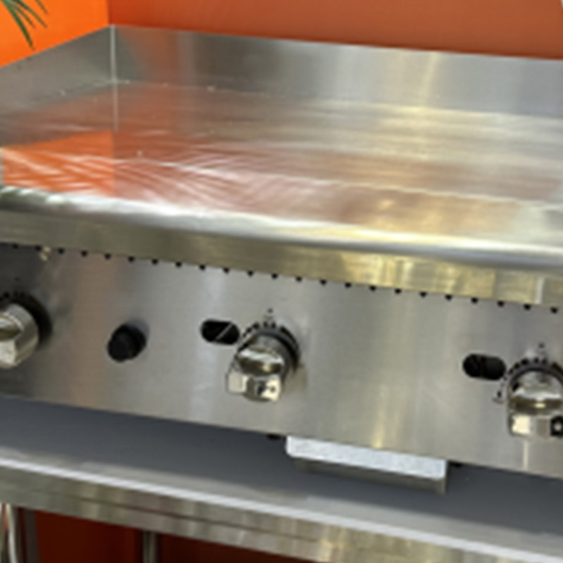 Gewerbliche Grillplatte aus Edelstahl für Erdgas/LPG mit Flammenschutz