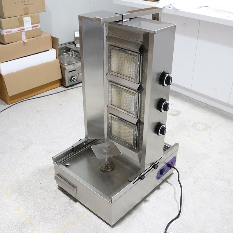 Kommerzielle Erdgas-/LPG-Shawarma-Grill-Küchenmaschine aus Edelstahl