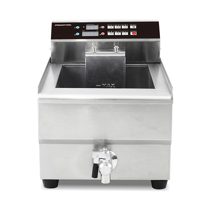 Computer-Bedienfeld-Edelstahl-elektrische kommerzielle Arbeitsplatten-Fritteuse