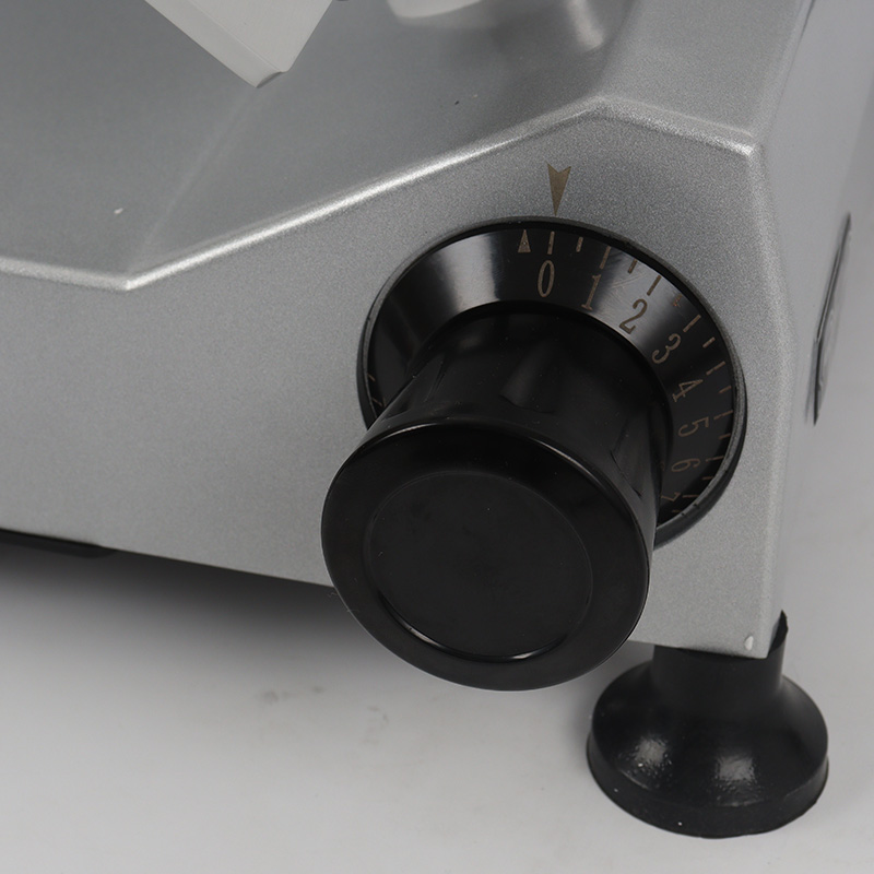 Gewerbliche Restaurant-Fleischschneidemaschine aus Druckguss-Aluminiumlegierung und Gehäuse aus lackiertem Edelstahl