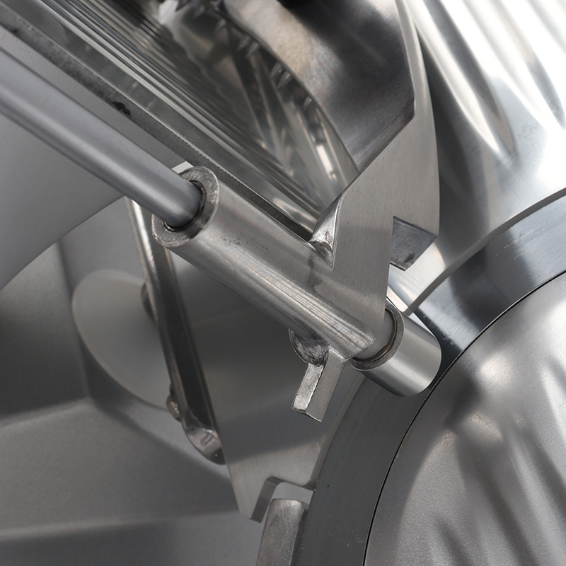 Gewerbliche Restaurant-Fleischschneidemaschine aus Druckguss-Aluminiumlegierung und Gehäuse aus lackiertem Edelstahl