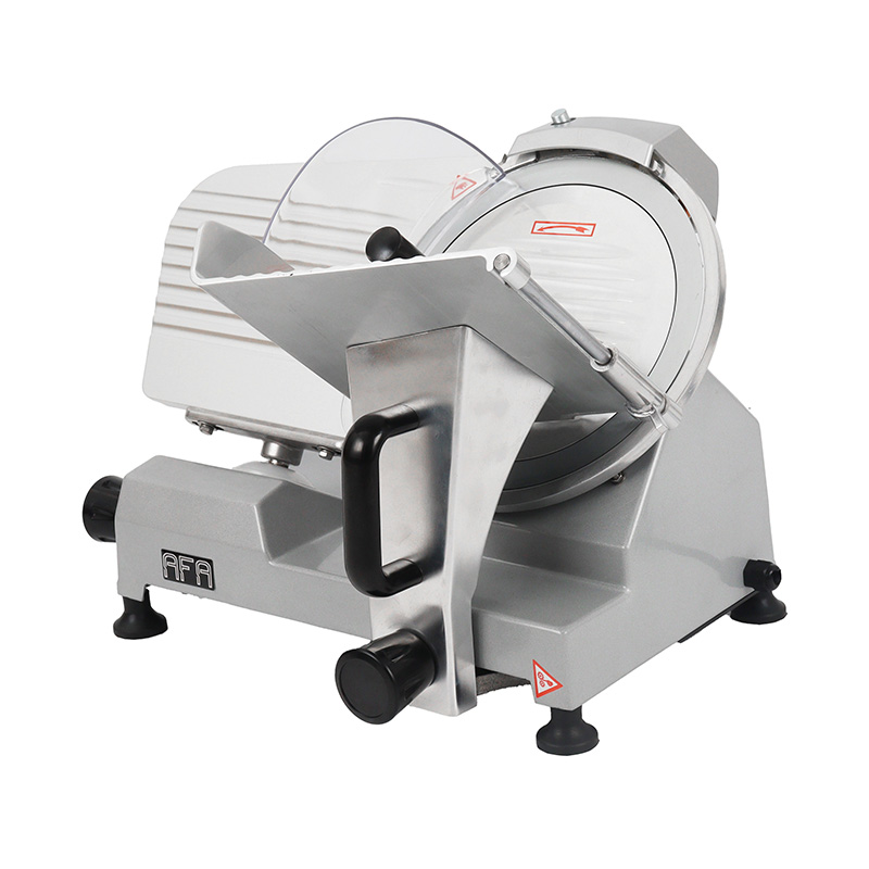 Gewerbliche Restaurant-Fleischschneidemaschine aus Druckguss-Aluminiumlegierung und Gehäuse aus lackiertem Edelstahl