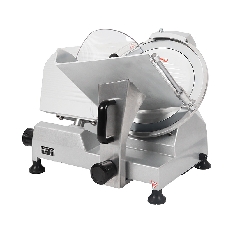 Gewerbliche Restaurant-Fleischschneidemaschine aus Druckguss-Aluminiumlegierung und Gehäuse aus lackiertem Edelstahl