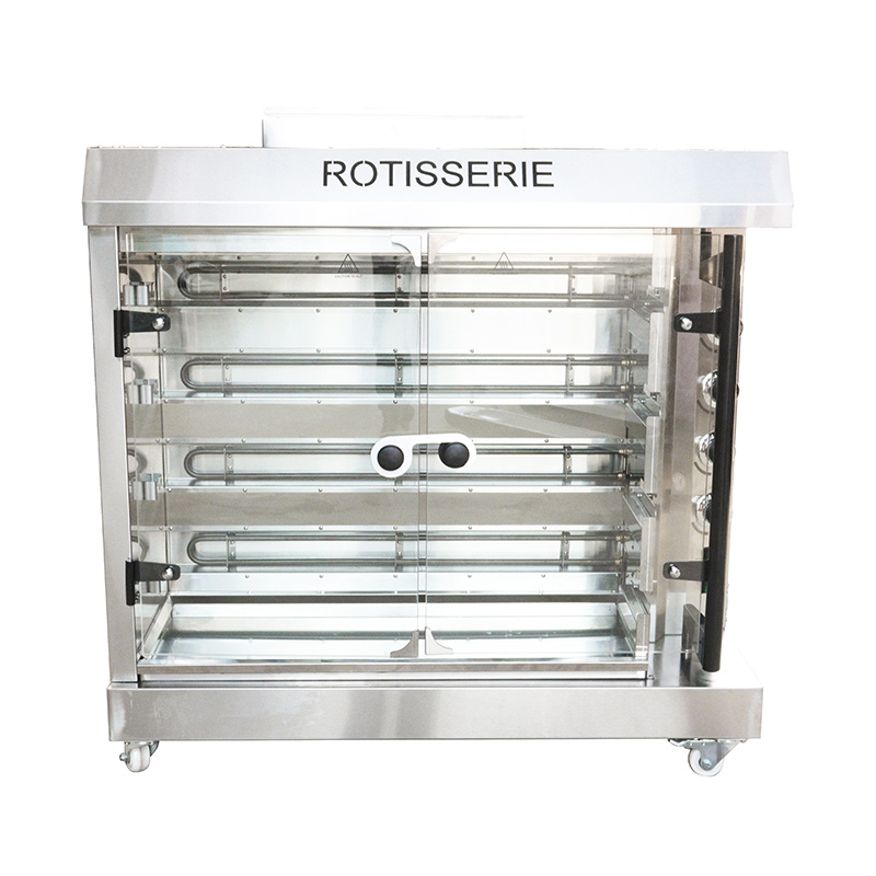 Hähnchenspießmaschine aus Edelstahl für Gewerbeküchen mit Erdgas/LPG