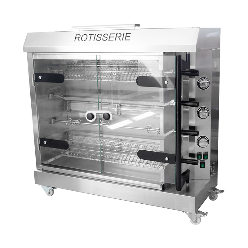 Hähnchenspießmaschine aus Edelstahl für Gewerbeküchen mit Erdgas/LPG