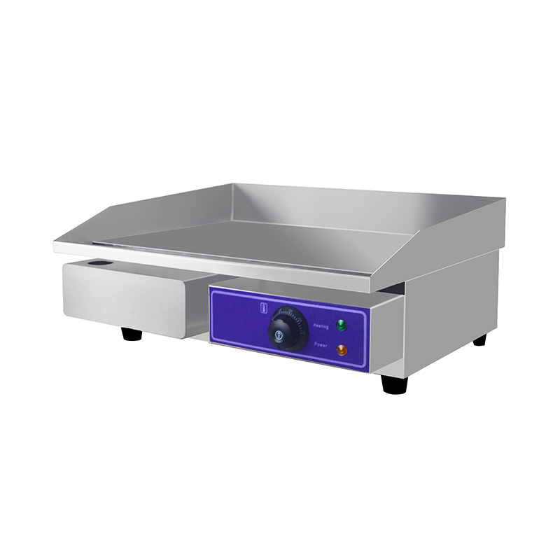 Elektrische Grillplatte aus Edelstahl für gewerbliche Küchen: Die flache Oberseite, die den Ansturm nährt